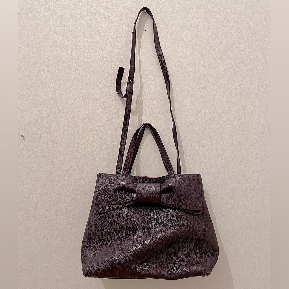 Kate Spade Olive Drive - Brigette Leather Satchel Color: Dark Purple